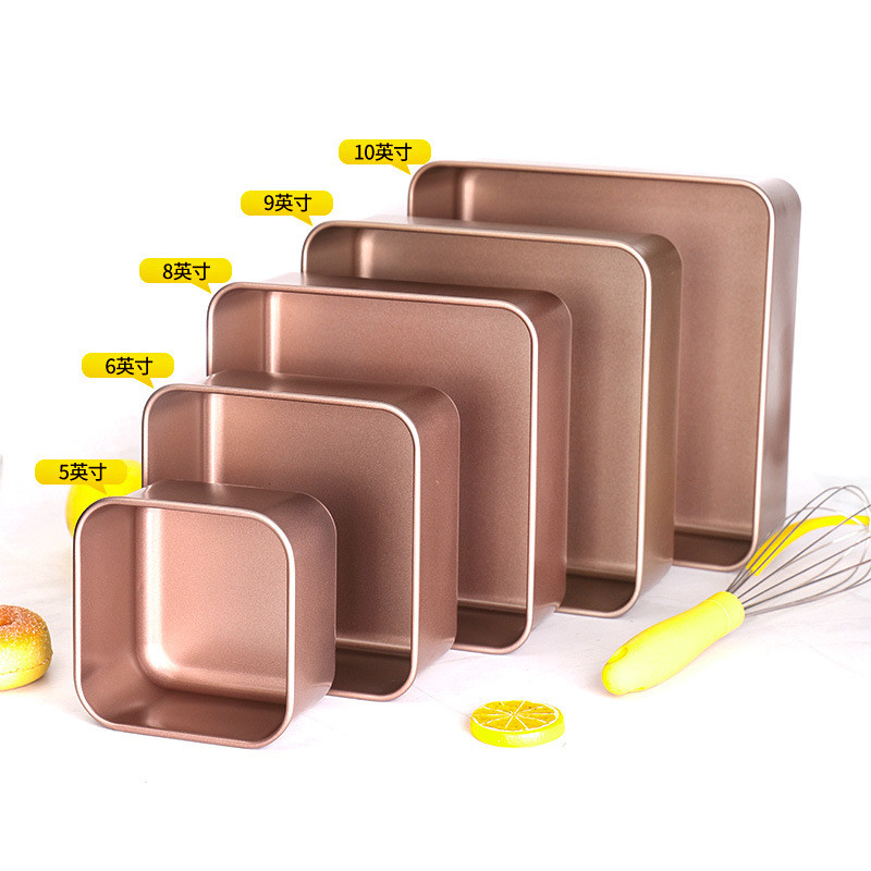แม่พิมพ์เค้กรสโบราณถาดอบความสูงลึก 20 ซม.27 ซม.Non-Stick ครัวเรือนเบเกอรี่สแควร์ชุดน้ํา