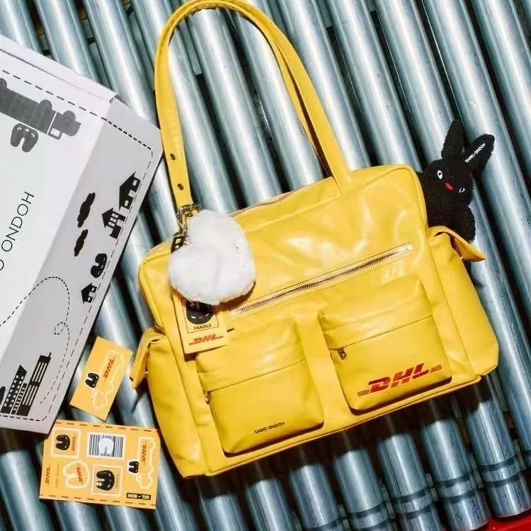 เกาหลี Niche samoondoh & DHL Joint Locomotive Saddle Bag SAMO ONDOH Postman Punk สไตล์กระเป๋าผู้หญิง