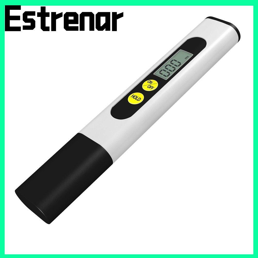 ESTRENAR เครื่องทดสอบคุณภาพน้ําดิจิตอล,พลาสติก 2%-3% TDS Meter,ความแม่นยําสูง 1ppm สีขาว 0-9990ppm 0