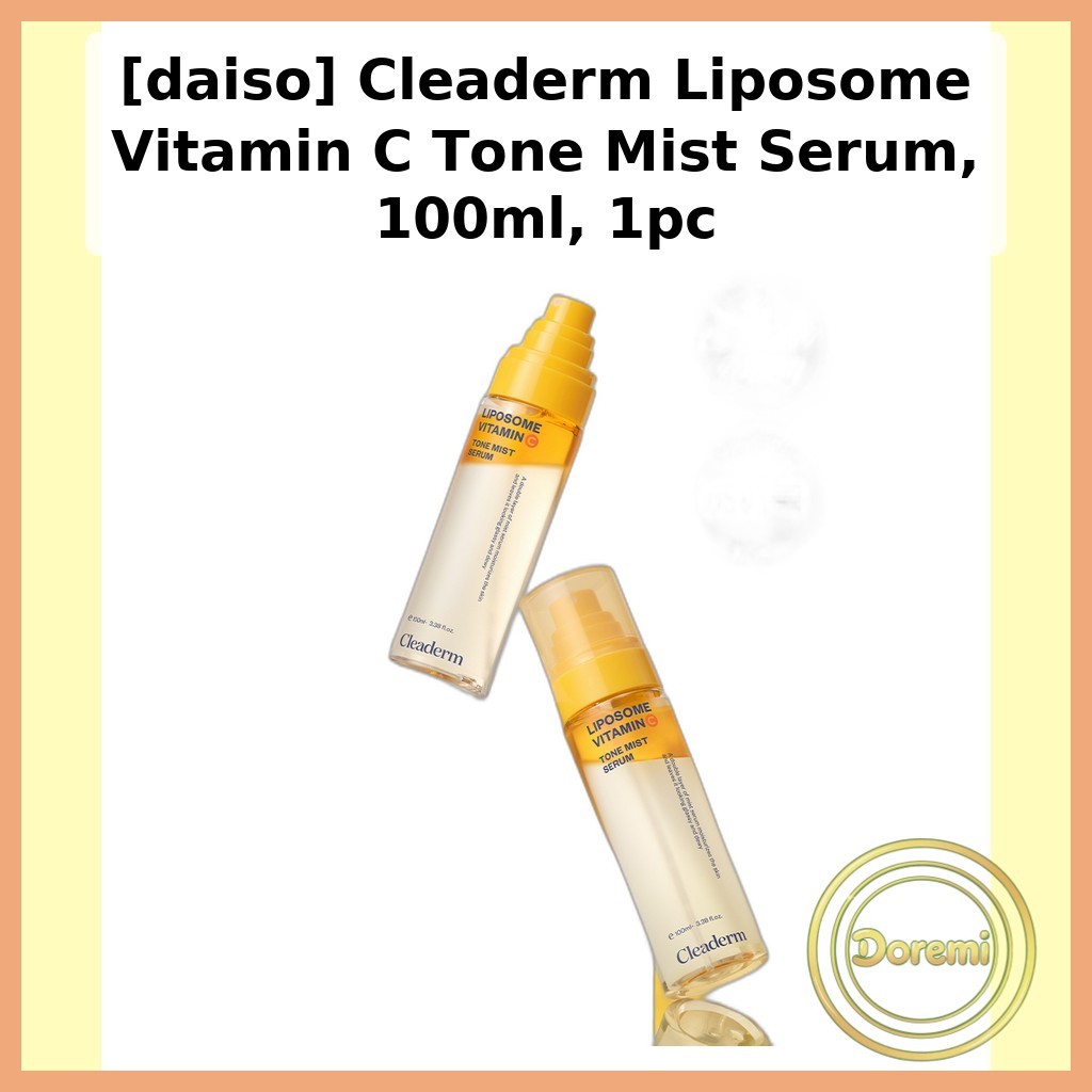 [daiso] Cleaderm Liposome Vitamin C Tone Mist Serum, 100ml, 1 ชิ้น / Korean Tone Mist / Vitamin C Bo