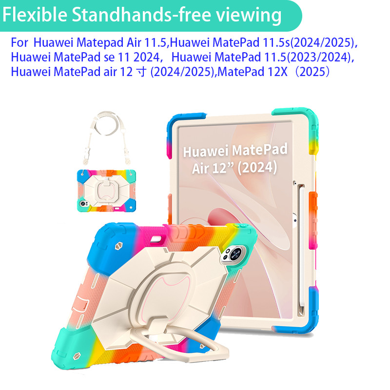 เหมาะสําหรับ Huawei Matepad air 12"(2025)/Matepad air 12"(2024)/MatePad 12X(2025)กลางแจ้งแบบพกพาหมุน