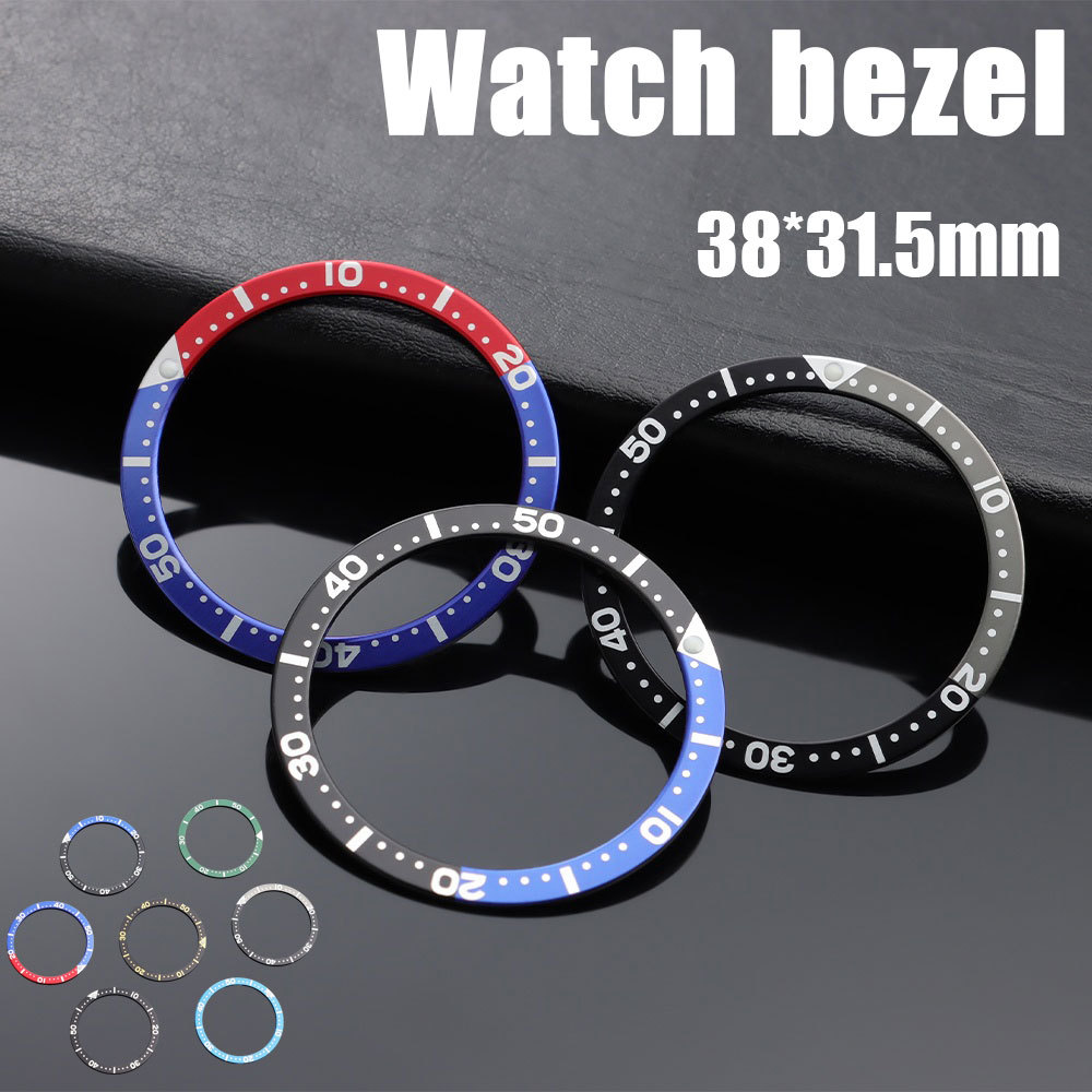 38*31.5 มม.นาฬิกาส่องสว่าง BEZEL Parts Seiko SKX ดัดแปลงแบนแบน BEZEL แผ่นอลูมิเนียมนาฬิกาเปลี่ยนอุปกรณ์เสริม