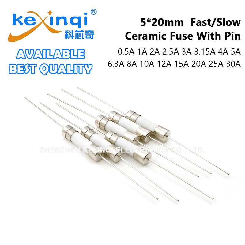 (10 ชิ้น) 5*20 มม.Fast/Slow Blow Tube ฟิวส์ 0.5A 1A 2A 2.5A 3A 3.15A 4A 5A 6.3A 8A 10A 12A 15A 20A 2