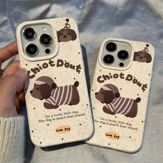 🔥POPPA🔥น่ารัก สุนัข เคสไอโฟน เหมาะสำหรับ IPhone 13 11 15 12 16 7 14 Pro Max XS XR X Max 8 Plus เคสโทรศัพท์ที่ทำจากกระจก