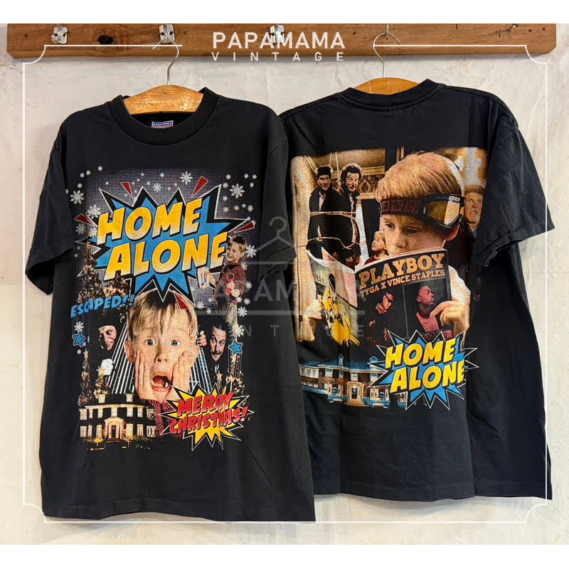 HOME ALONE Merry Christmas! Bio Washed เสื้อหนังตำนาน เสื้อวินเทจ papamama vintage shirt