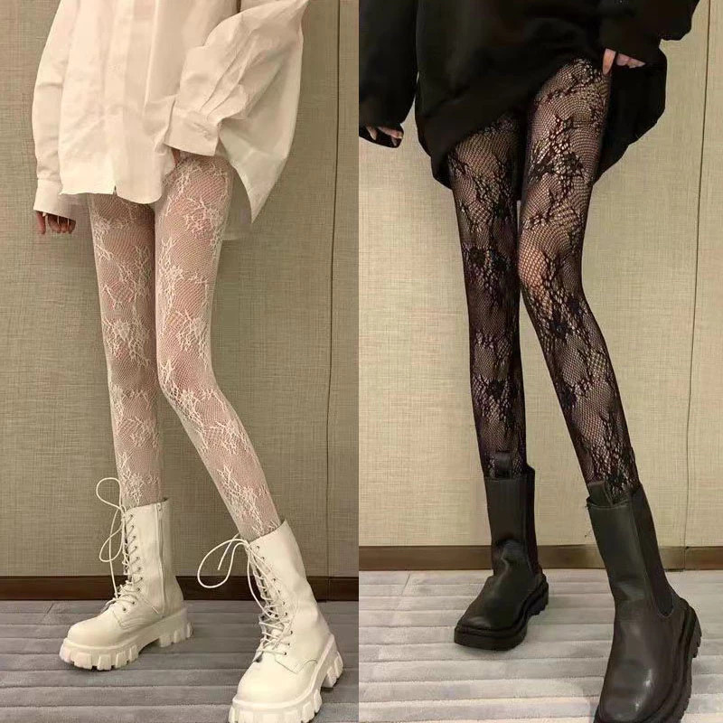 COZII  🎀พร้อมส่งในไทย🧦ถุงน่องตาข่ายแฟชั่นสตรี น่ารัก เซ็กซี่ สไตล์โลลิต้าของญี่ปุ่น การออกแบบลูกไม้กลว