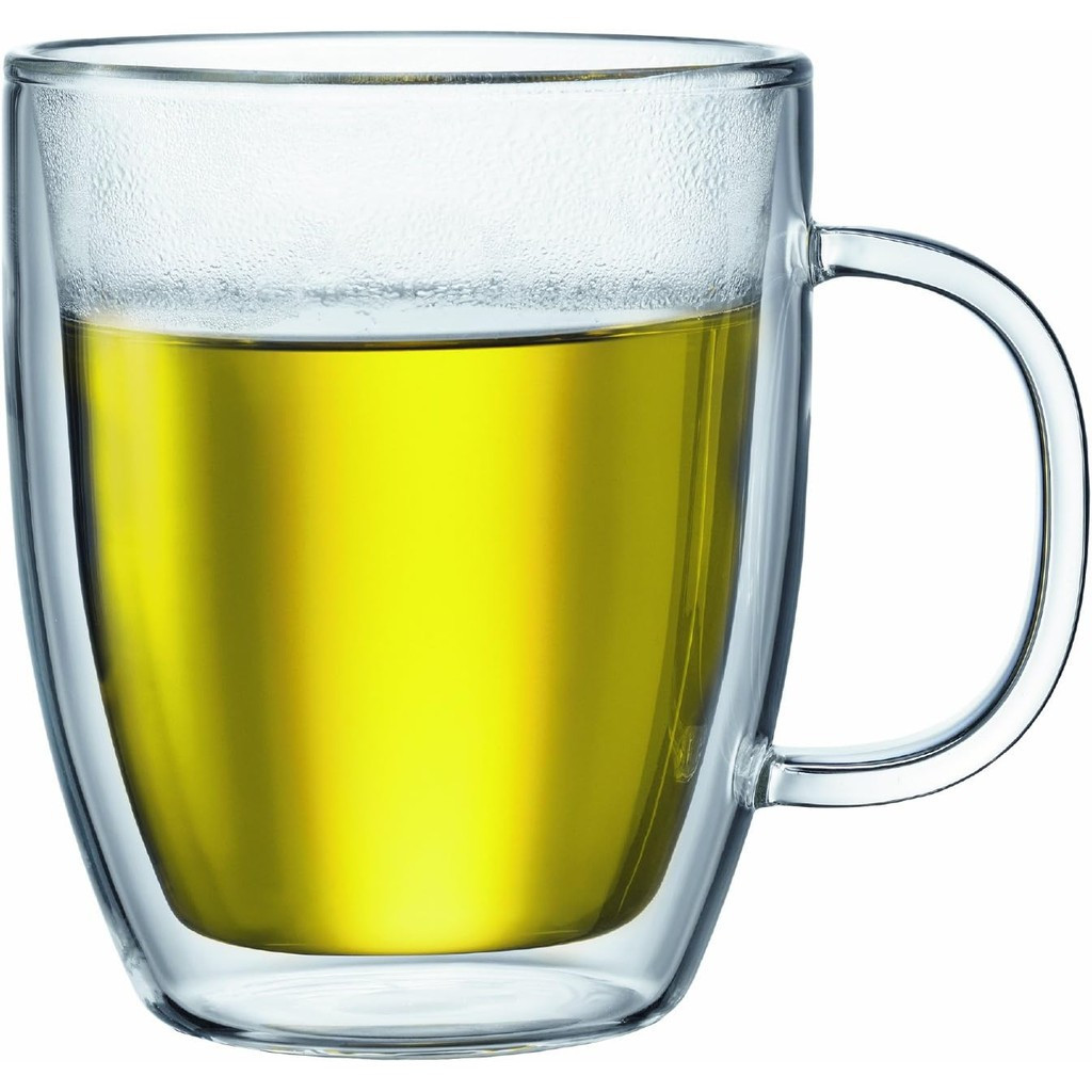 ถ้วยกาแฟ Bodum Bistro 15 ออนซ์ แก้ว Borosilicate อุณหภูมิสูงชั้นเดียว โปร่งใส