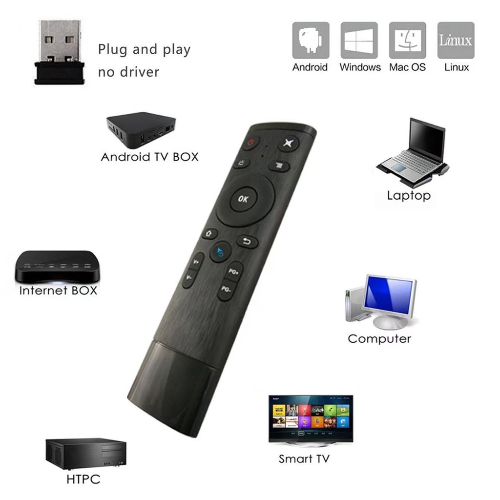 2.4G Wireless Universal รีโมทคอนโทรลเครือข่าย Set-Top Box Player คอมพิวเตอร์ PC โปรเจคเตอร์ USB Andr