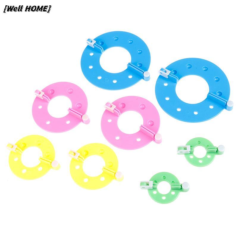 [Well HOME] 8PCS 4 ขนาด Fluff Ball Weaver PomPom Maker ถัก Loom Kit สต็อกใหม่
