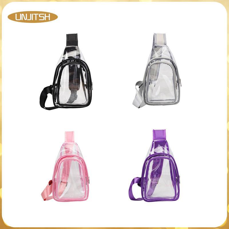 [unjitsh] กระเป๋าใส กระเป๋ากันน้ํา Chest Daypack สําหรับการแข่งขันปั่นจักรยาน สนามกีฬา เดินป่า