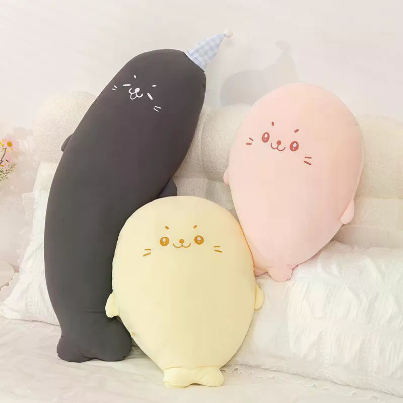 Seal ของเล่นตุ๊กตาผ้าไหมน้ําแข็งนุ่มกอดหมอน Cuddy ตุ๊กตาสัตว์ตุ๊กตาสําหรับเตียง Sleeping