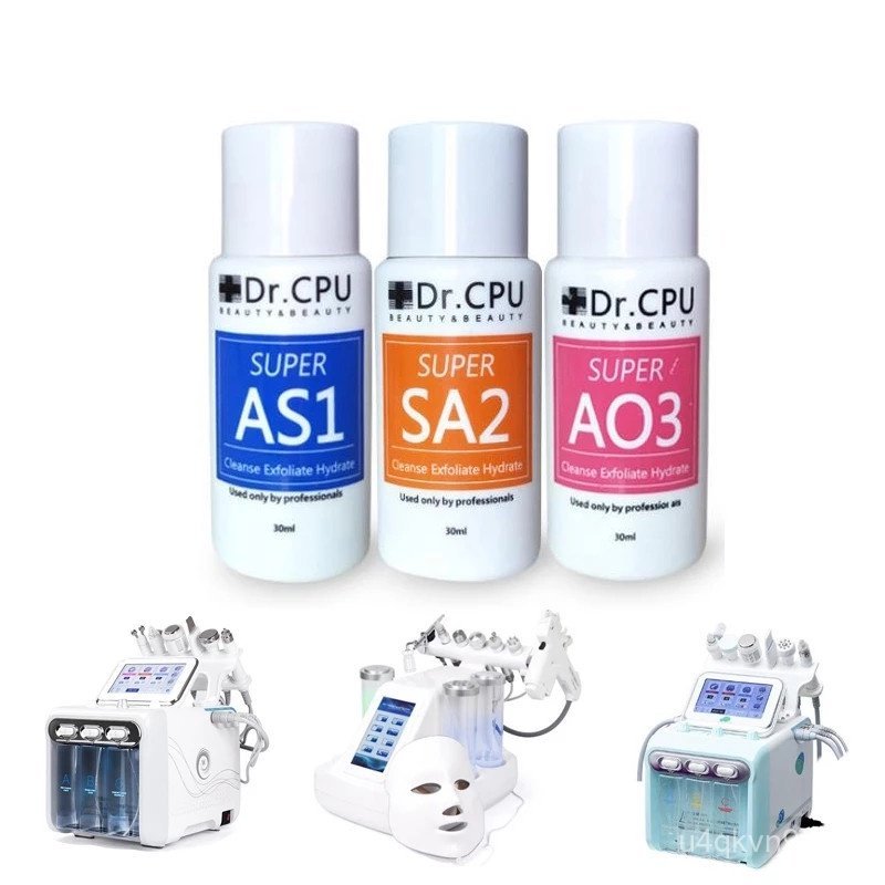 3Pcs 30ml Aqua Peeling Solution AS1 SA2 AO3 for Hydra Dermabrasion Beauty Machine Facial Skin Care S