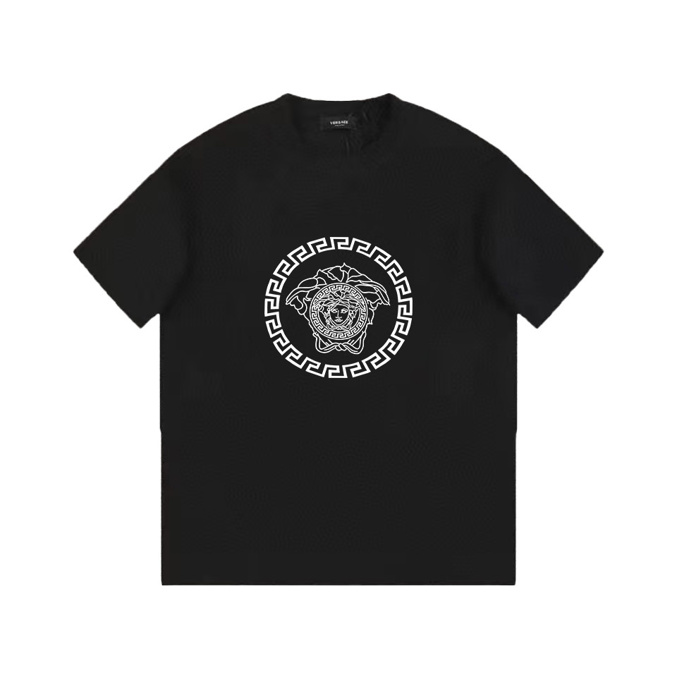 เสื้อยืดVersace สำหรับผู้ชายและผู้หญิง สไตล์แฟชันnableและpunkใหม่