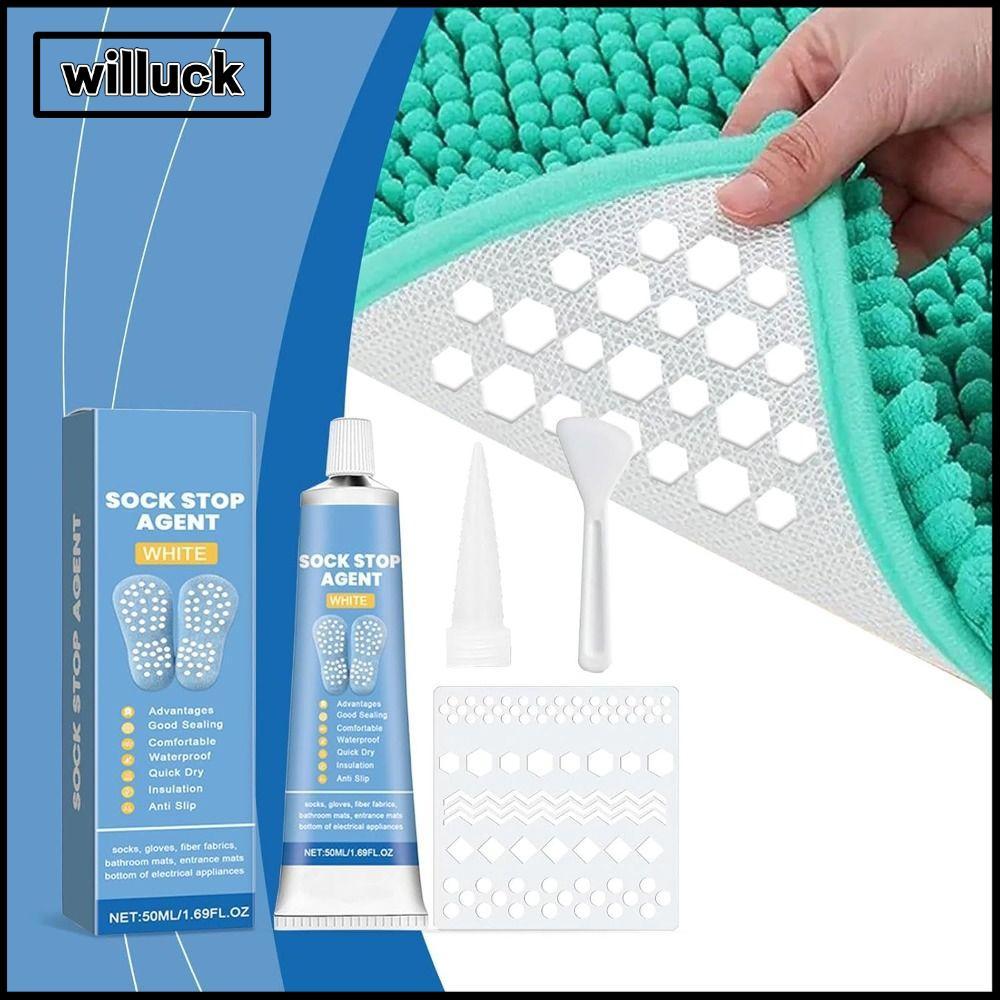 WILLUCK กาวกันลื่นสำหรับถุงเท้า ใช้งานได้รวดเร็ว มีส่วนผสมโปร่งใส