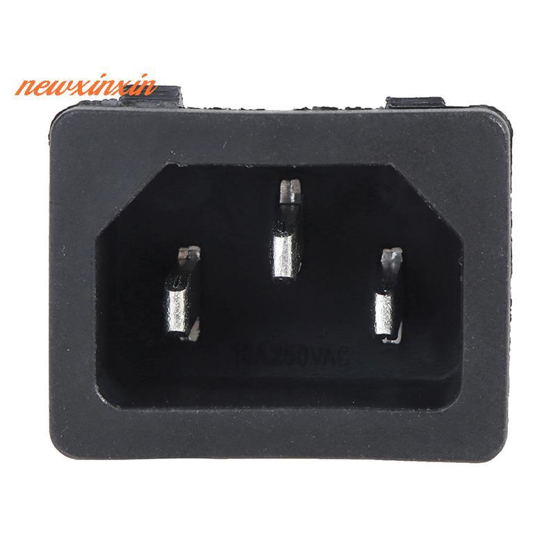 [NT-t] AC Soet 3 Pin 250V Roer Switch 10A Inlet Plug Connector Soet Mount [ใหม่]