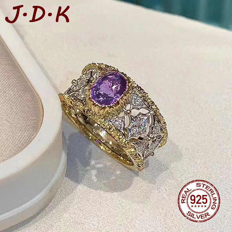 JDK 18K Gold Luxury Ring เครื่องประดับแฟชั่นสตรี