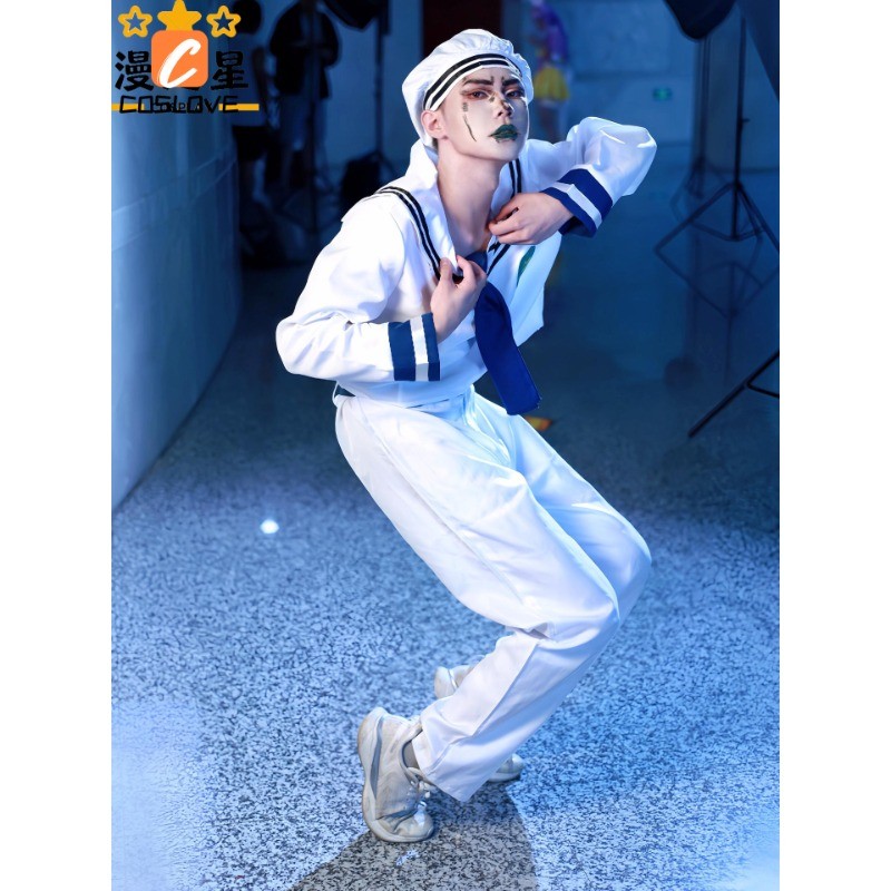 ชุดคอสเพลย์ Jojo's Bizarre Adventure ตัวละคร Josuke Higashikata สำหรับผู้ชาย สีขาว