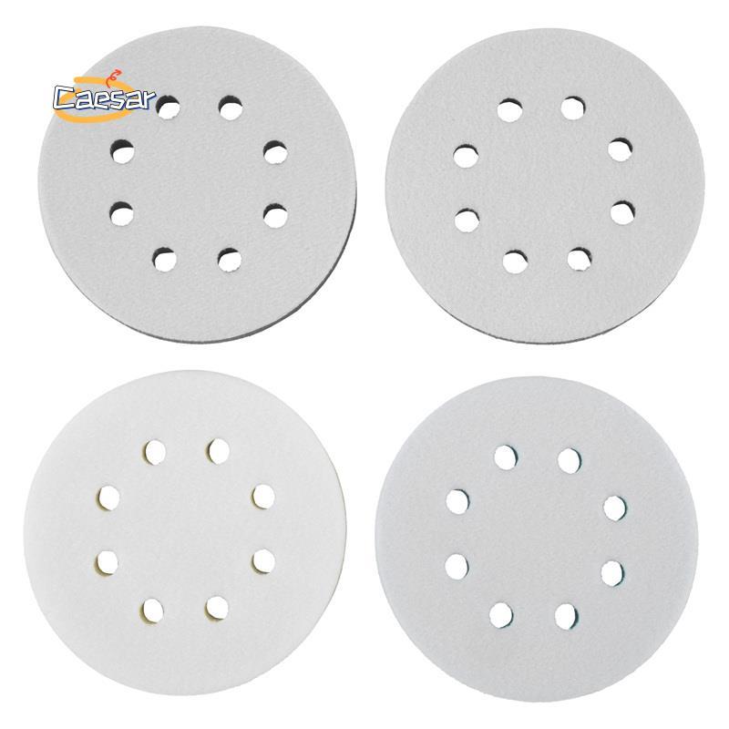 caesarA84 แพ็คแผ่นขัดโฟมสําหรับ Orbital Sander, 5 นิ้ว 8 หลุม Orbital Sander Surfprep แผ่นโฟม
