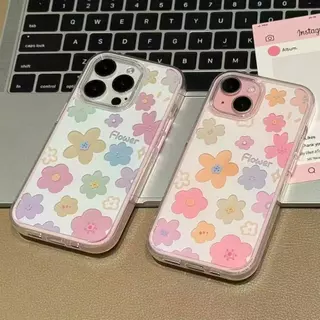 GOOD🔥น่ารักลูกแมวลูกสุนัขเข้ากันได้เคสไอโฟน 11 17 15 Pro Max 14 12 13 Pro Max XS XR X Max 7 16 14 8 Plus ดอกไม้โปร่งใส