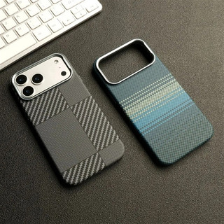 HOCE คาร์บอนไฟเบอร์ลายเคฟล่าแม่เหล็กเคสโทรศัพท์สําหรับ iPhone 17 16 15 14 13 Pro Max 17 Air ไร้สายชาร์จ Hard PC ฝาครอบ