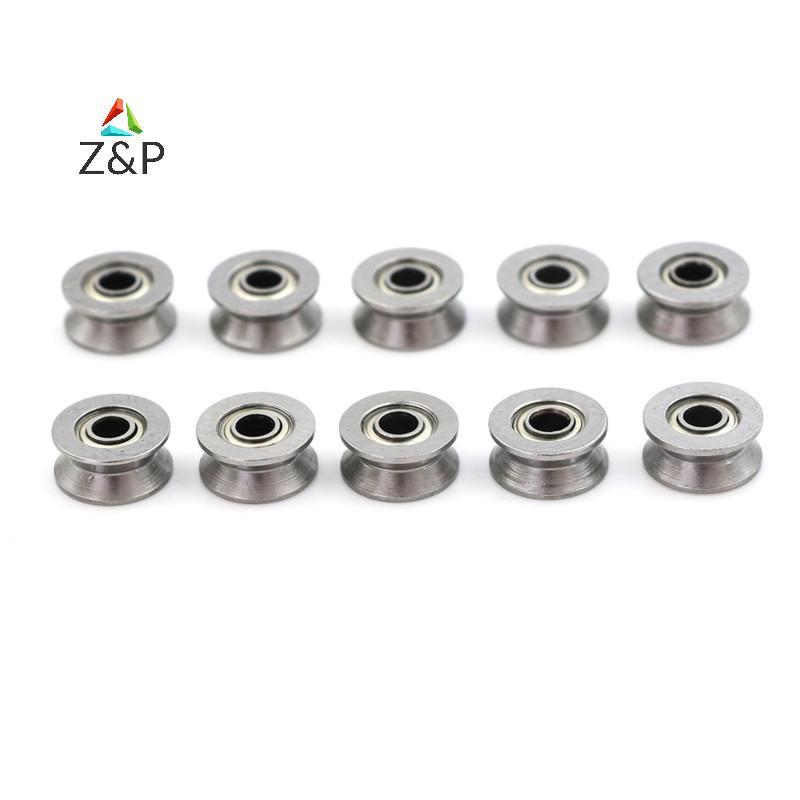Z&P 10pcs HCS Deep V Groove Sealed Guide Line Tra Pulley Ball Bearing 3*12*4 มม.COD