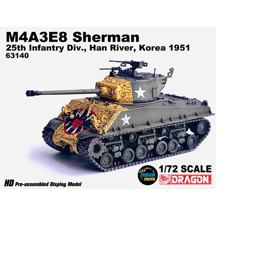 ZAGI hobby HC1 63140 American M4A3E8 Sherman Tank 25th Infantry Master, Hanjiang, North Korea 1951