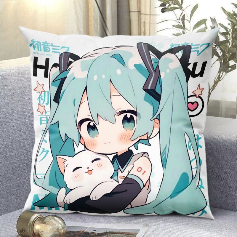Miku Hatsune Miku หมอนเด็กหมอนนอนหมอนเกมอุปกรณ์ต่อพ่วงสองด้านพักกลางวันเบาะสากล ราคา ถูกที่สุด ดีลบีเคเค แกลเลอรีภาพที่ 9