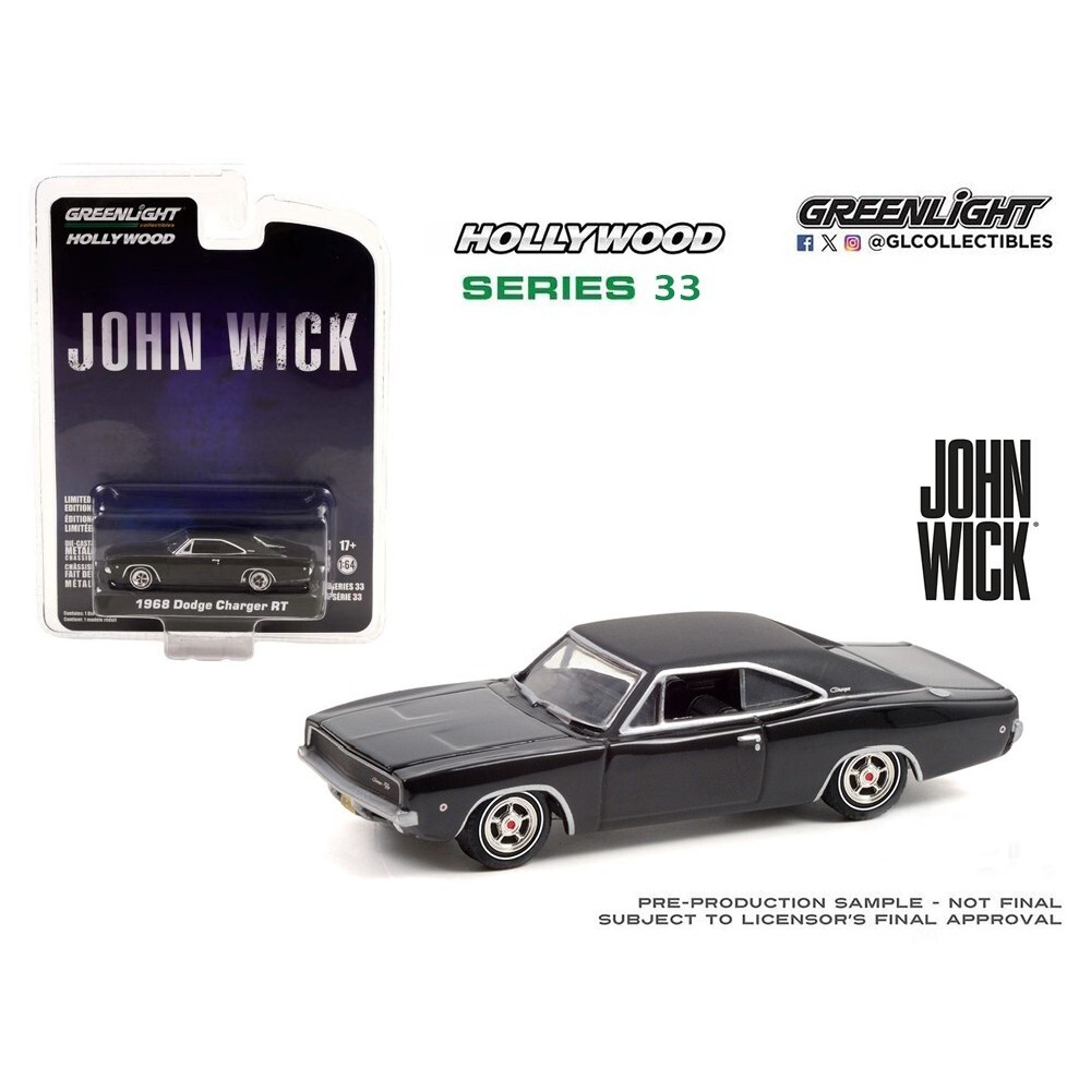 GreenLight GreenLight 1: 64 1968 Dodge Charger Dodge Charger RT-ละครอเมริกัน < John Wick Fast Chase 