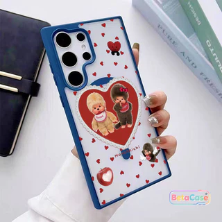 สำหรับ Samsungกันกระแทก ผิวด้าน ลายหัวใจ ลิง ผีเสื้อ ดาว เคสแม่เหล็ก ส A56 A55 A36 A35 A26 A16 A15 A07 A06