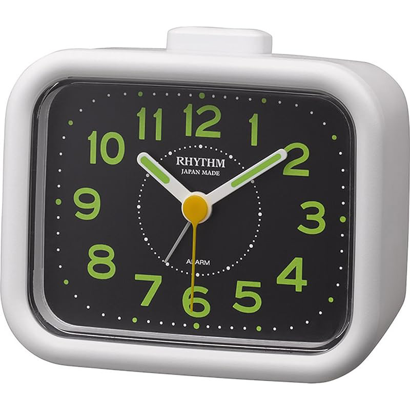Japanese Made Analog Quartz Alarm Clock with Bell Sound - Rhythm Jablecraft Model 4RA481SR03