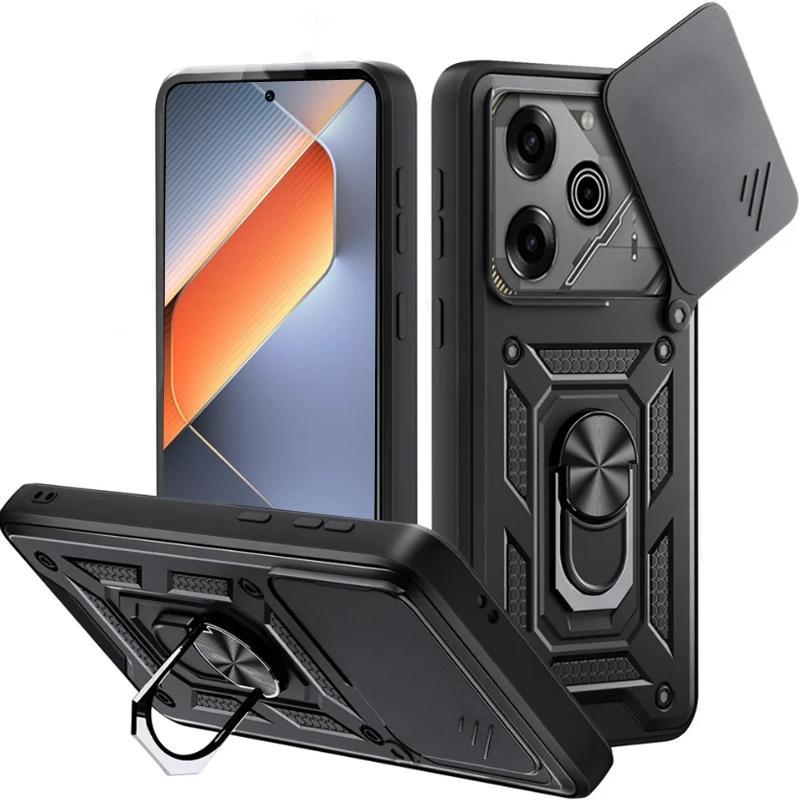 หรูหรากันกระแทกเคสโทรศัพท์หนักพร้อมขาตั้งโลหะเหมาะสําหรับ Tecno Pova 7 Pro Pova 6 Pro Neo Pova 5 Mag