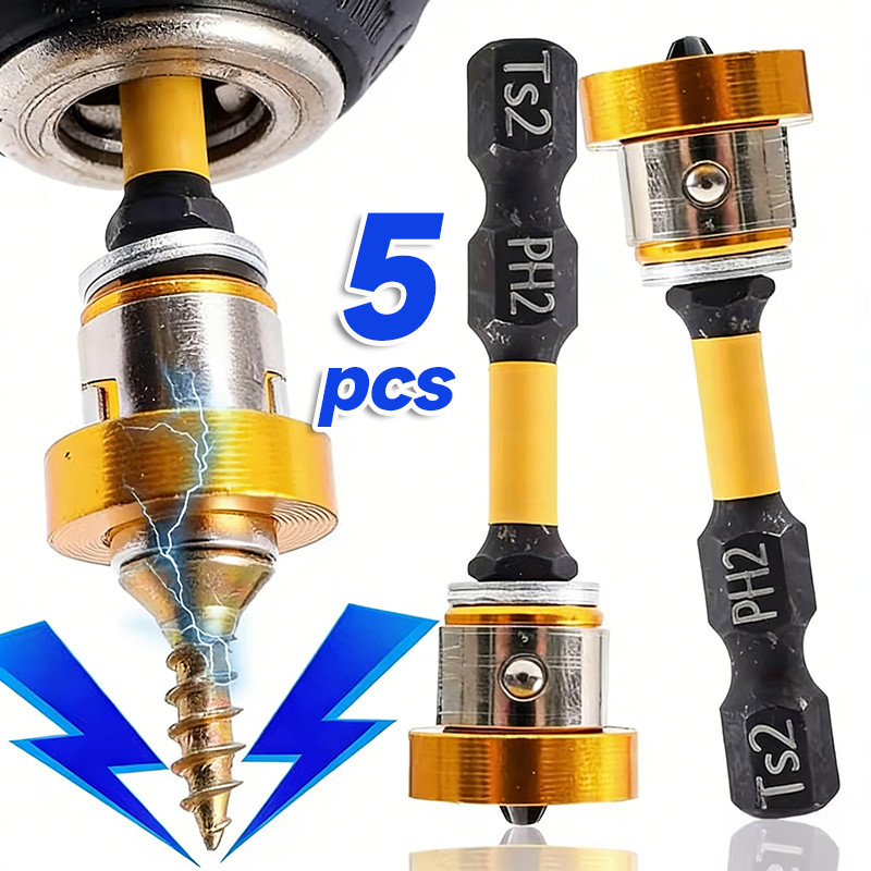 ดอกไขควงตําแหน่งแม่เหล็ก 1/3/5 ชิ้น - PH2 Hex Shank Locating ชุดหัวเจาะ