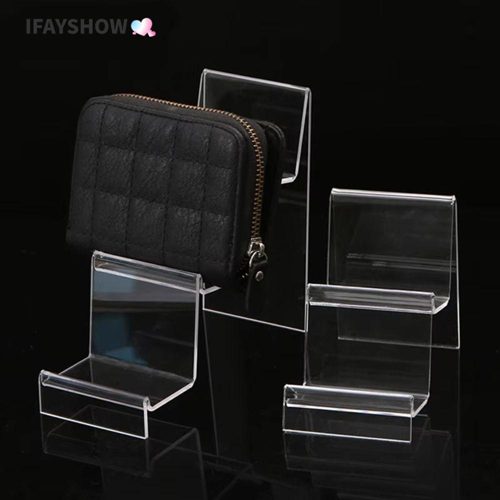 IFAYSHOW ชั้นวางแว่นตา โชว์เคสกระเป๋าสตางค์/โทรศัพท์มือถือ อะคริลิคใส หนา หลายชั้น