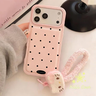 รูใหญ่พองลม ลายจุดดำ เคสสีคละ สไตล์ฮิต เข้ากันได้กับIPhone 13 17 AIR 15 16 14 11 XR 12 Pro Max 7 16 14 15 8 Plus X XS SE