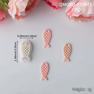 1PC Creative Fish Series Kitties คุกกี้แม่พิมพ์/ต่างหู Polymer Clay Cutter น่ารักการ์ตูนเครื่องปั้นดินเผาแม่พิมพ์ DIY เครื่องประดับจี้รูปร่าง Pressed Clay เครื่องมือคุกกี้ขนมแม่พิมพ์