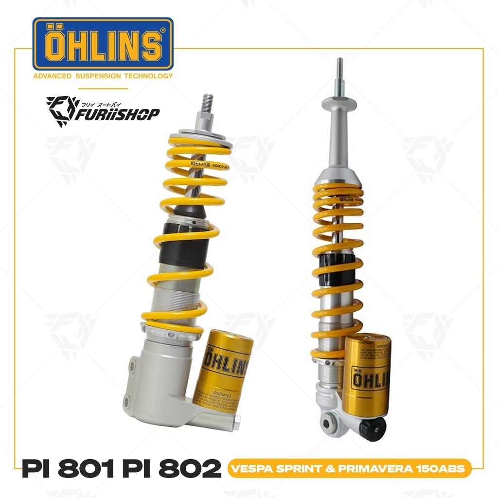 โช๊คหน้า-หลัง Ohlins PI 801 & PI 802 for Vespa Sprint & Primavera 150ABS