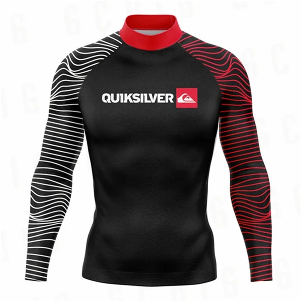 ชุดท่องชาย Rash Guards ฤดูร้อน Water Surfing ว่ายน้ําการฝึกอบรมชุดว่ายน้ําผู้ชาย Fast Drying Sun Protection ชุด