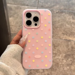 GOOD🔥จุดสีเคสโทรศัพท์สําหรับ iPhone 11ProMax 17 12Pro 13 14 15Pro Max 13 11 16Pro เคส หญิงคนรักเพื่อนฝาครอบโทรศัพท์