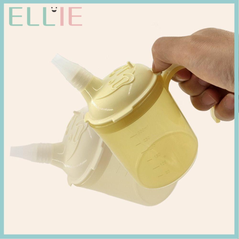 ELLIE ถ้วยป้องกันการสําลัก,เกรดอาหาร 300ml ถ้วย Dysphagia แบบพกพาคุณภาพสูงพร้อมที่จับพร้อมหลอดแก้วคว