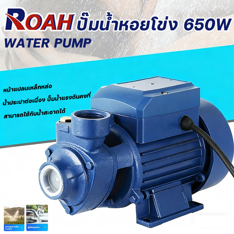 ปั๊มน้ำหอยโข่ง ปั๊มน้ำทรงหน้าหมู ปั้มน้ำแรงดัน ปั้มน้ำ 650W ปั้มน้ำไฟฟ้า ปั้มน้ำอัตมัติ ขนาด คอล์ยทองแดงแท้ ทนทาน