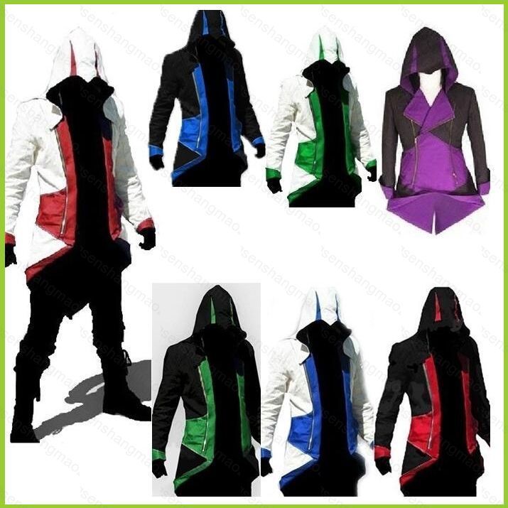 PS2 Assassin Creed คอสเพลย์ Hoodie แจ็คเก็ตขนาดใหญ่เครื่องแต่งกาย conner coat คอสเพลย์อะนิเมะเครื่อง