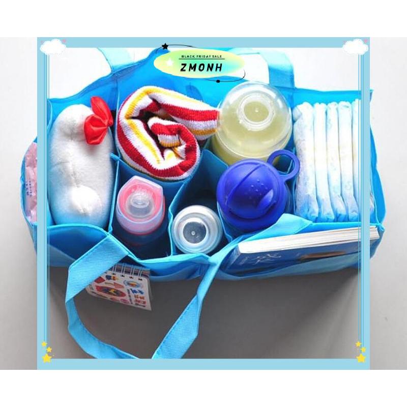 ZMONH Mother Diapers Bag Travel Outdoor Portable Nappy Storage Tote Bag Blue & Pink