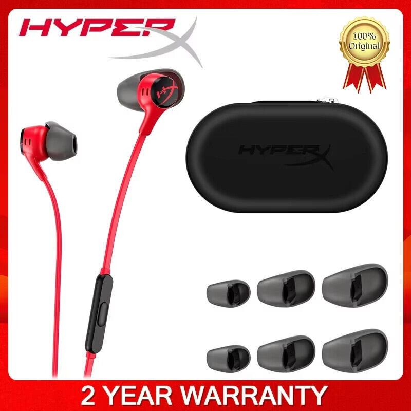 HyperX Cloud Earbuds II 2 หูฟังสําหรับเล่นเกมพร้อมไมโครโฟน Immersive แบบมีสายหูฟังชนิดใส่ในหูสําหรับ