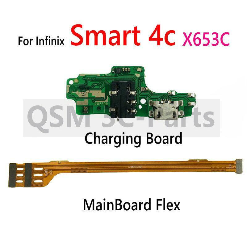 บอร์ดชาร์จ flex สําหรับ Infinix Smart 4C X653C บอร์ดหลักเมนบอร์ด flex