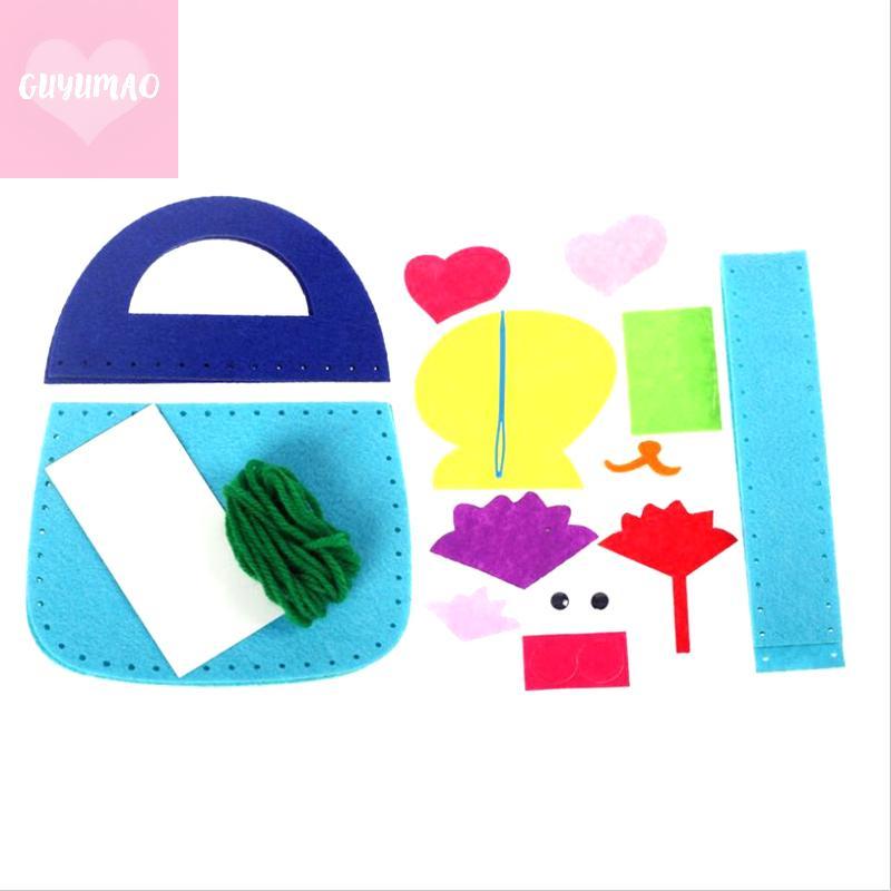 [guyumao] 8 ชิ้นชุดเย็บผ้าเด็ก DIY Felt ชุดเย็บผ้าของเล่นเพื่อการศึกษาก่อนวัยเรียน Craft Felt พร้อมเ
