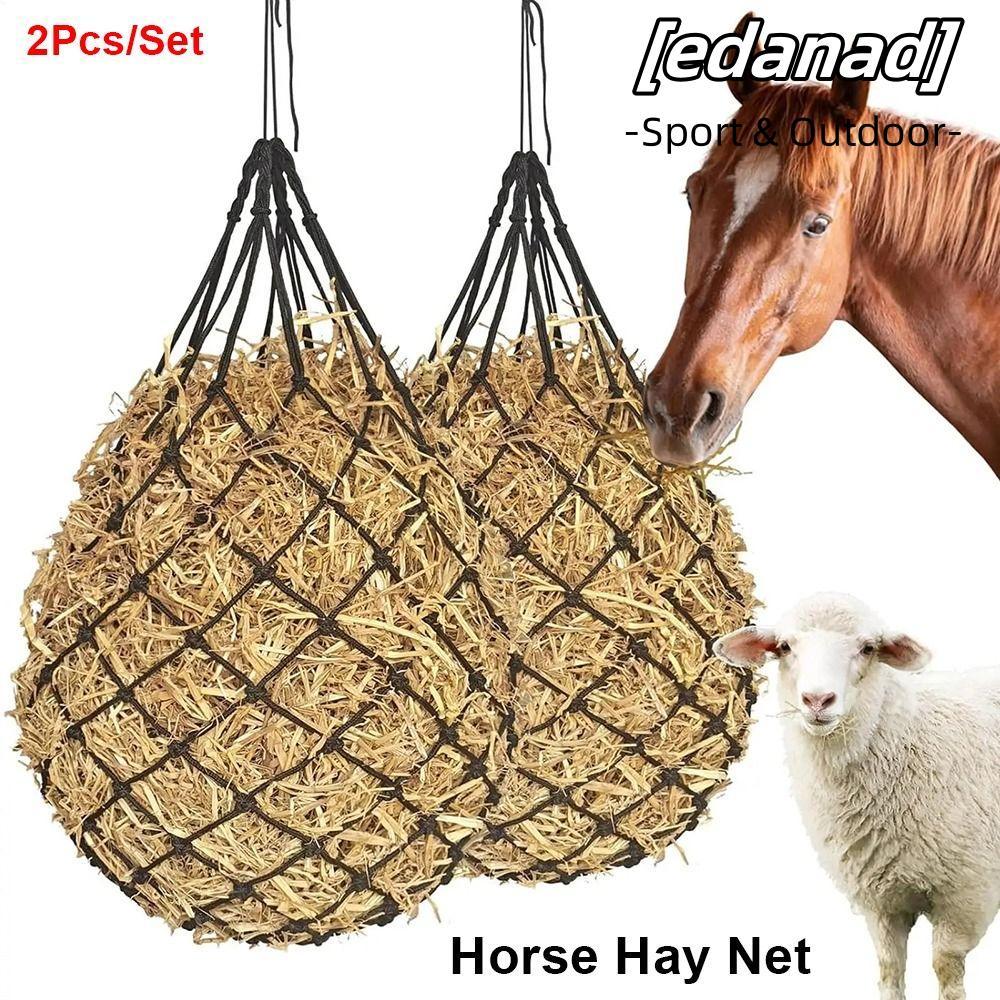 EDANAD 2 ชิ้น/เซ็ต Hay, 40 นิ้วช้าฟีดม้า Hay กระเป๋า, ทนทานแขวนขนาดใหญ่ความจุ Hay Feeder กระเป๋าสําห