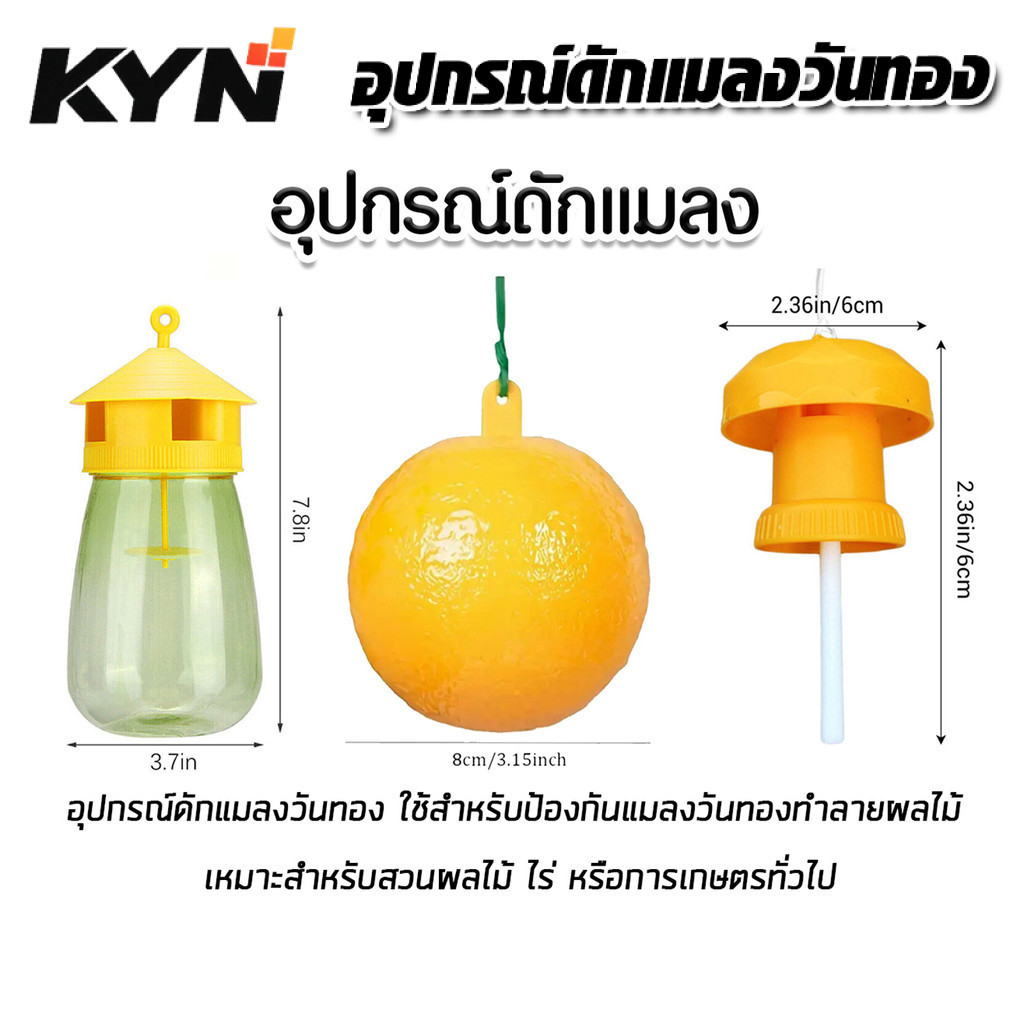 อุปกรณ์ดักแมลงวันทอง สำหรับสวนผลไม้และงานเกษตร มี 3 แบบให้เลือก แบบฝาขวด แบบลูกบอล และแบบขวดดัก