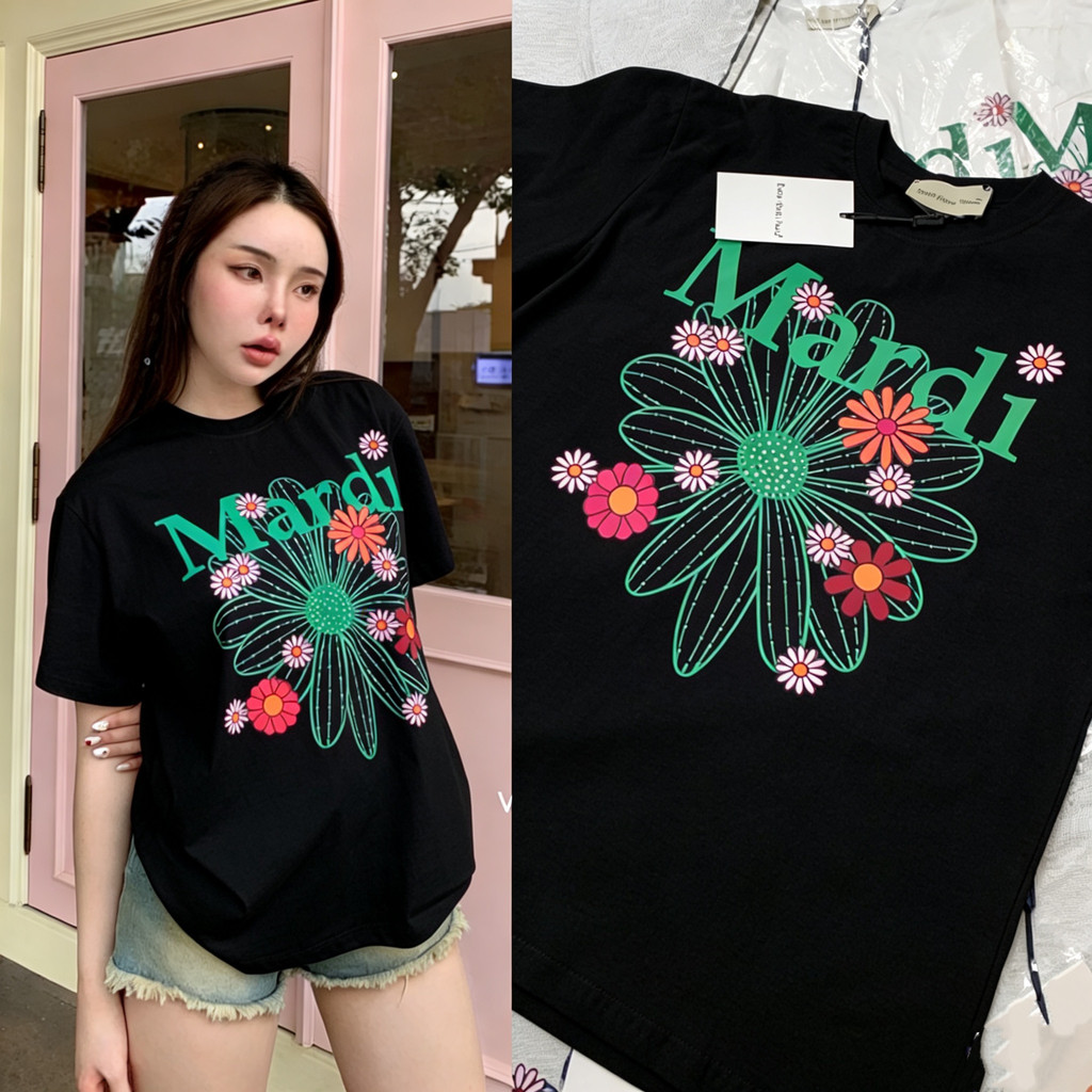 (จัดส่งตลอด 24 ชั่วโมง）OOOK Official ใส่สบายไม่ร้อน ทรงoversize MARDI TAG MARDI