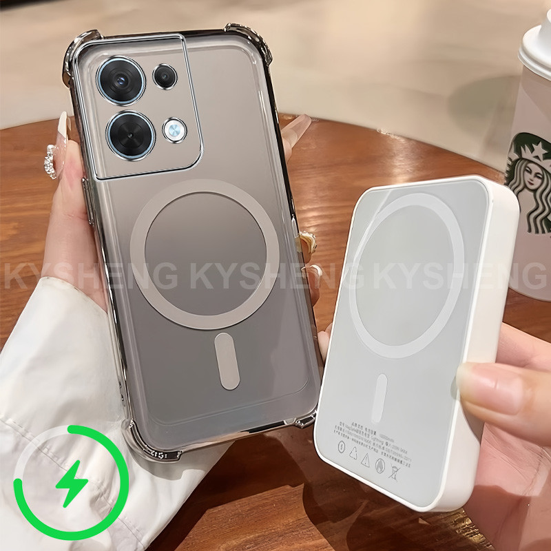 เหมาะสําหรับ REAMI 15C 4G 5G เคสโทรศัพท์ TPU ชาร์จแม่เหล็กสี่มุม anti drop เปลือกนุ่มโปร่งใส WBQ 000 - รูปที่ 7