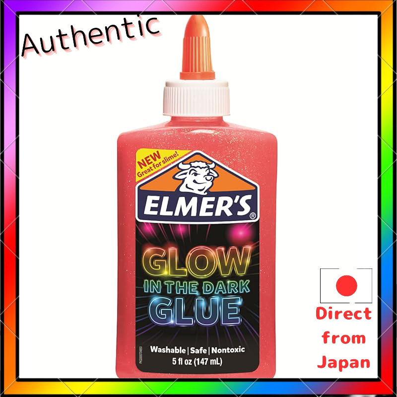 ELMER'S Glow-in-the-Dark Glue Pink Liquid Adhesive 147ml Multi-Purpose for Slime 2120100